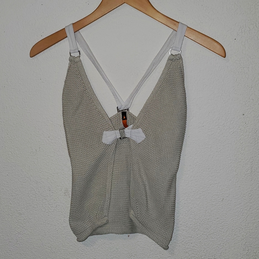 cop copine knit halter top xs/size 1